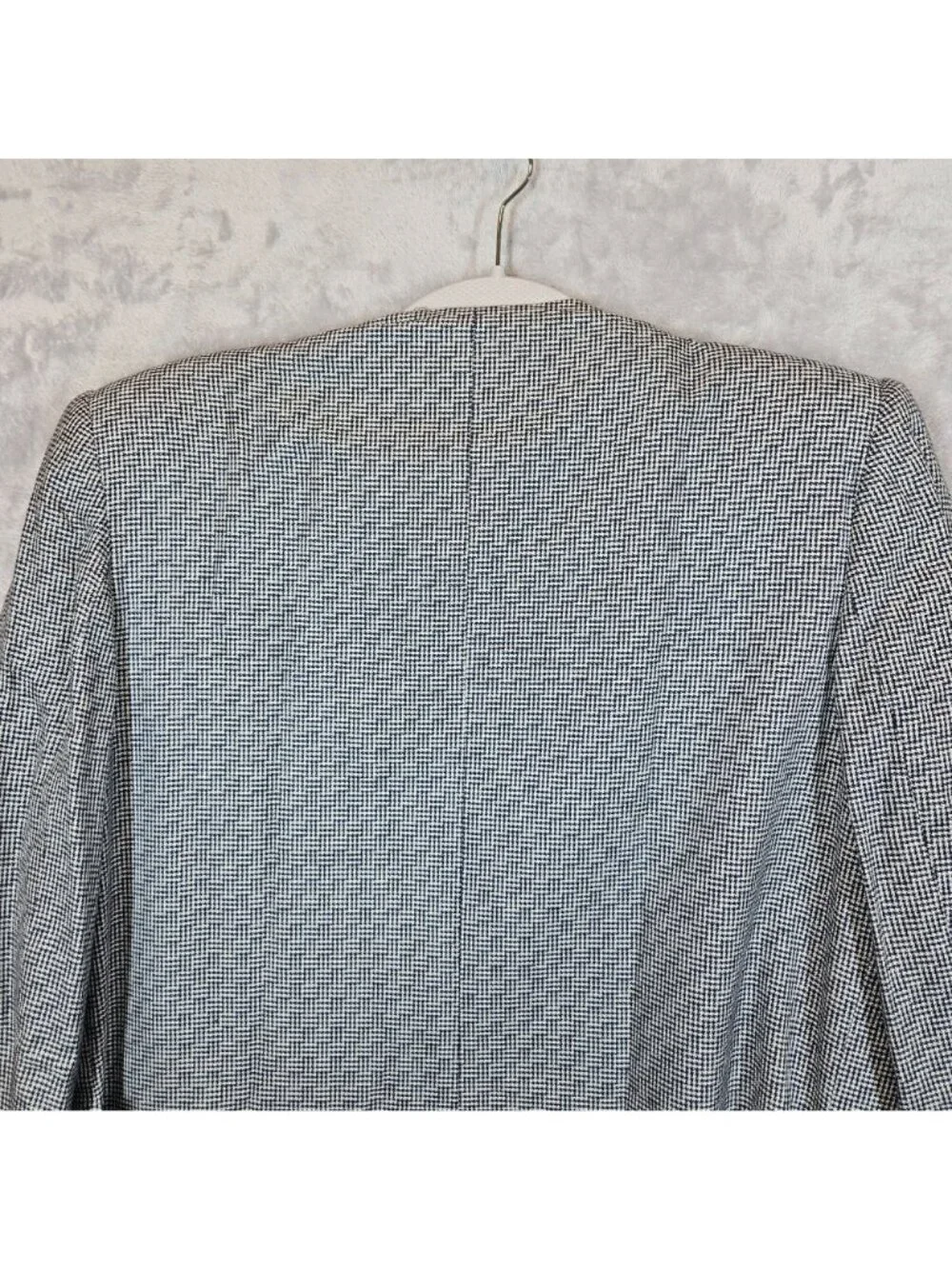 Bankers Club skirt suit Womens 8 black white tweed jacket midi skirt career